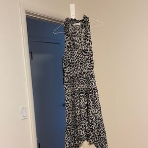 A.L.C. Black and White Patterned Top